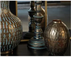 Daells Bolighus Vase Hamret Antik H.20 cm