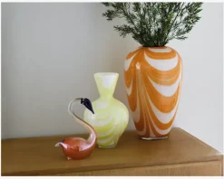 Best Daells Bolighus Vase Hjerteform H.23,5 cm Gul