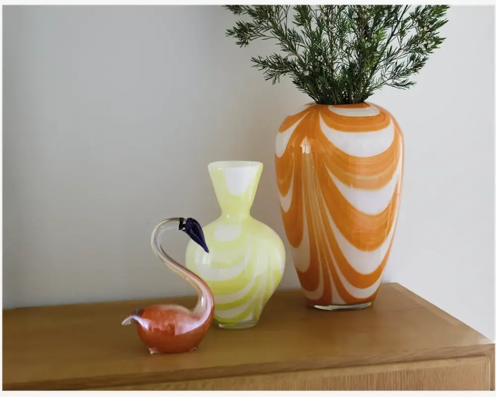 Best Daells Bolighus Vase Hjerteform H.23,5 cm Gul