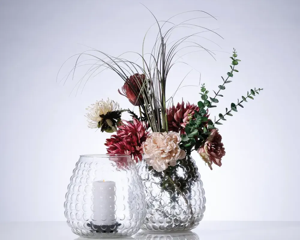 Online Daells Bolighus Vase klar boble glas 20x25 cm