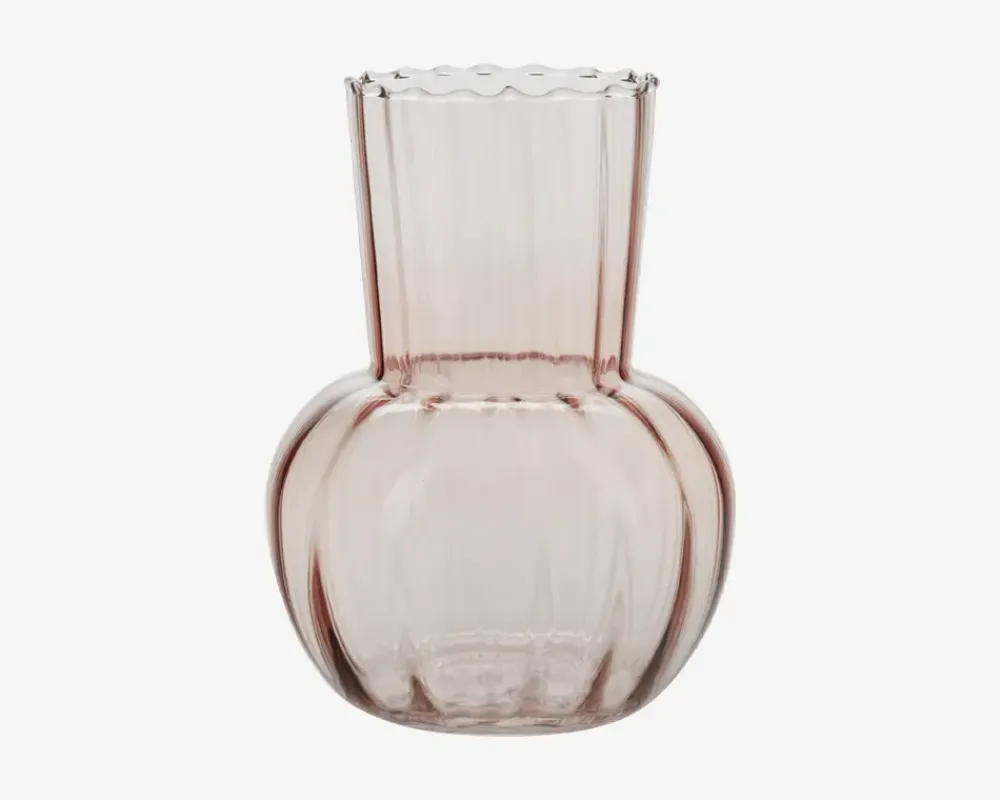 Hot Daells Bolighus Vase Med Riller Rosa