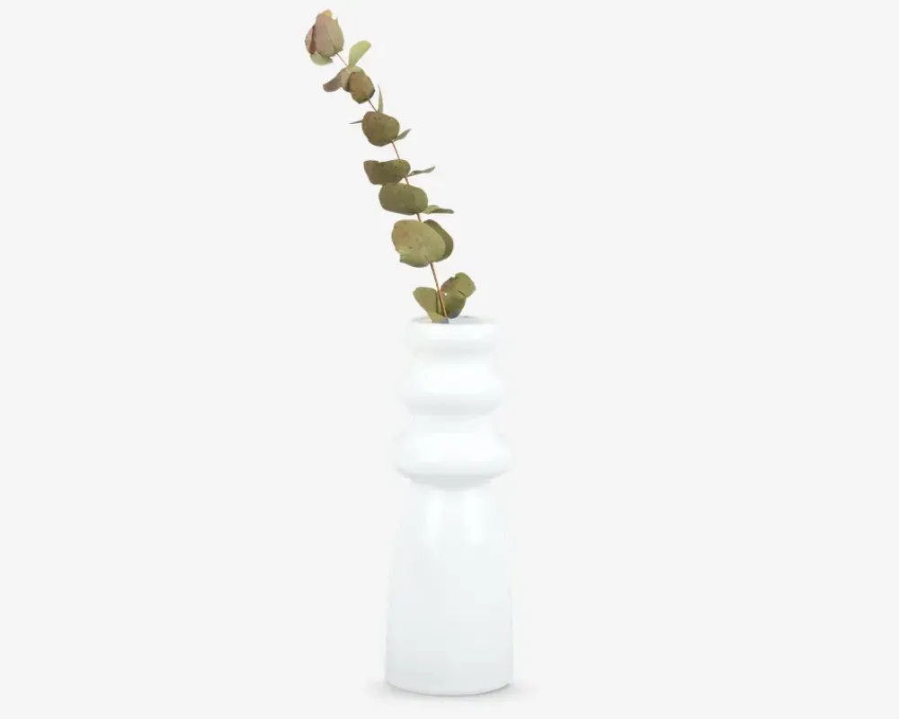 Discount Daells Bolighus Vase sparkle bottle glas hvid H.20,5 cm