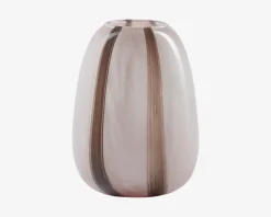 Sale Daells Bolighus Vase Stribet Rosa/Brun H.20 cm