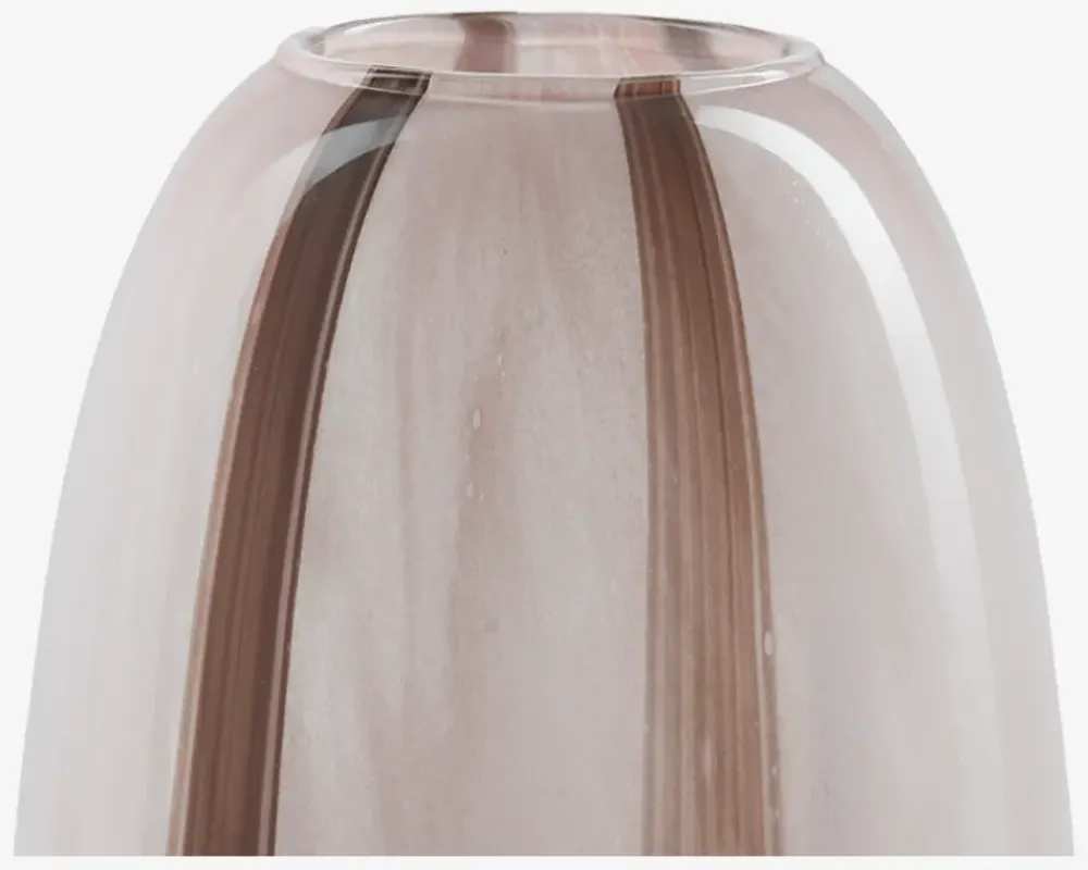 Sale Daells Bolighus Vase Stribet Rosa/Brun H.20 cm