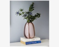 Sale Daells Bolighus Vase Stribet Rosa/Brun H.20 cm