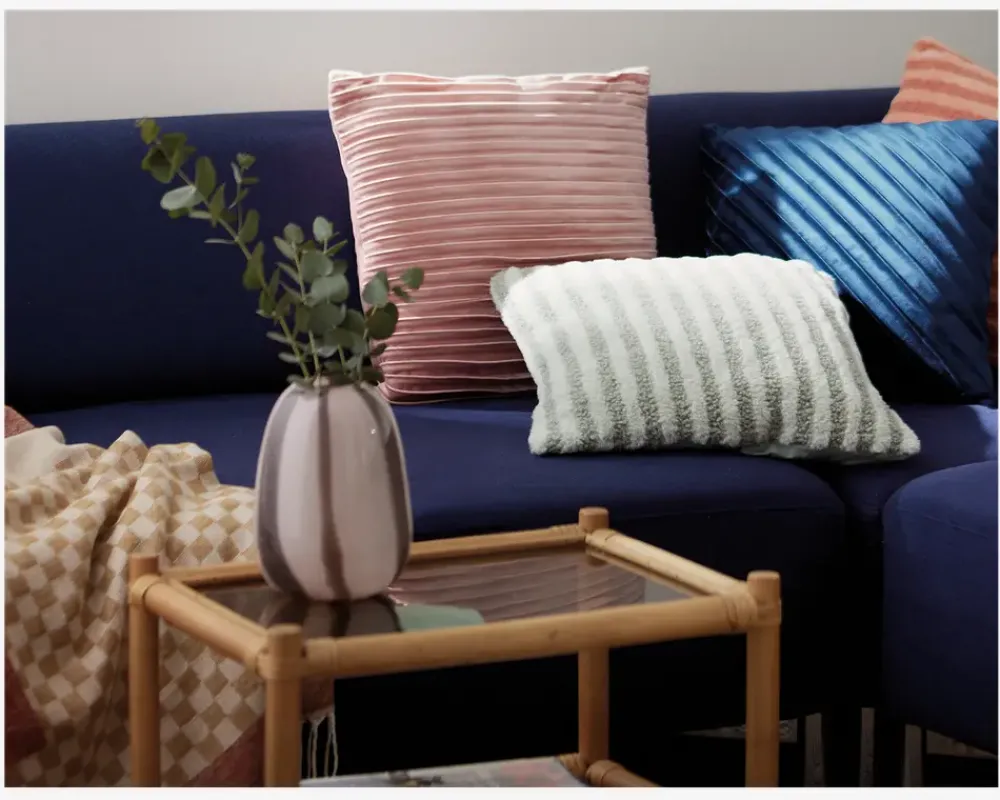 Sale Daells Bolighus Vase Stribet Rosa/Brun H.20 cm