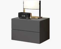 Hot Daells Bolighus Væghængt sengebord med 2 skuffer