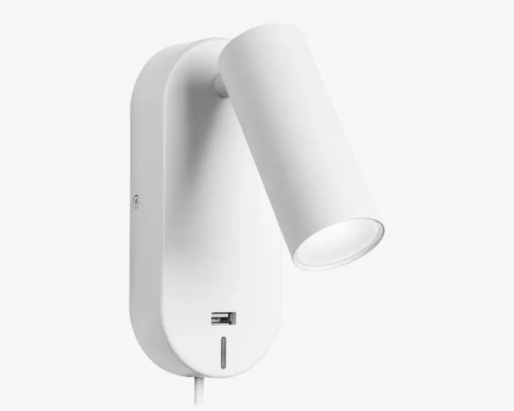 Hot Daells Bolighus Væglampe Ego USB Hvid