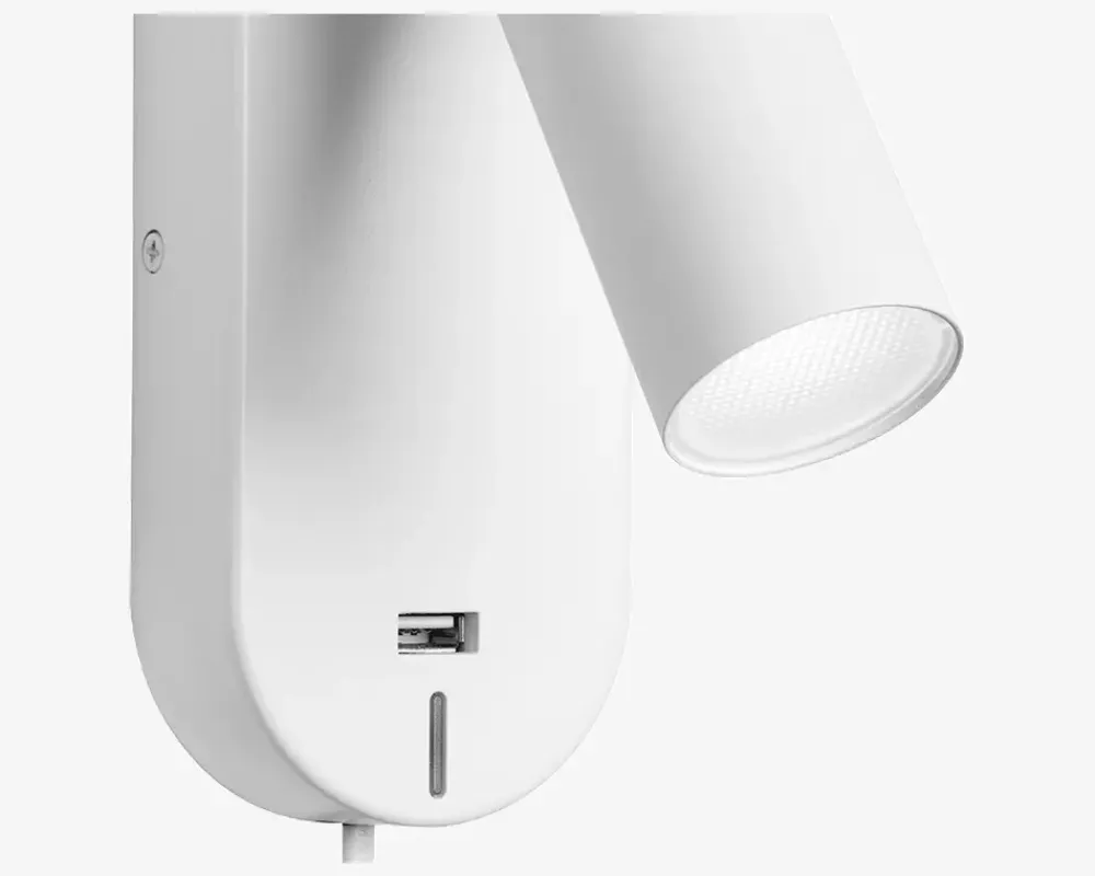 Hot Daells Bolighus Væglampe Ego USB Hvid