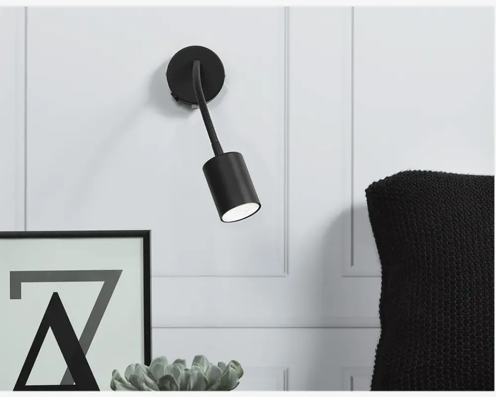 Daells Bolighus Væglampe Explore Sort H.12 cm