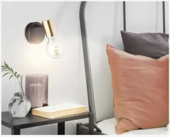 Sale Daells Bolighus Væglampe Kerry Sort/Messing