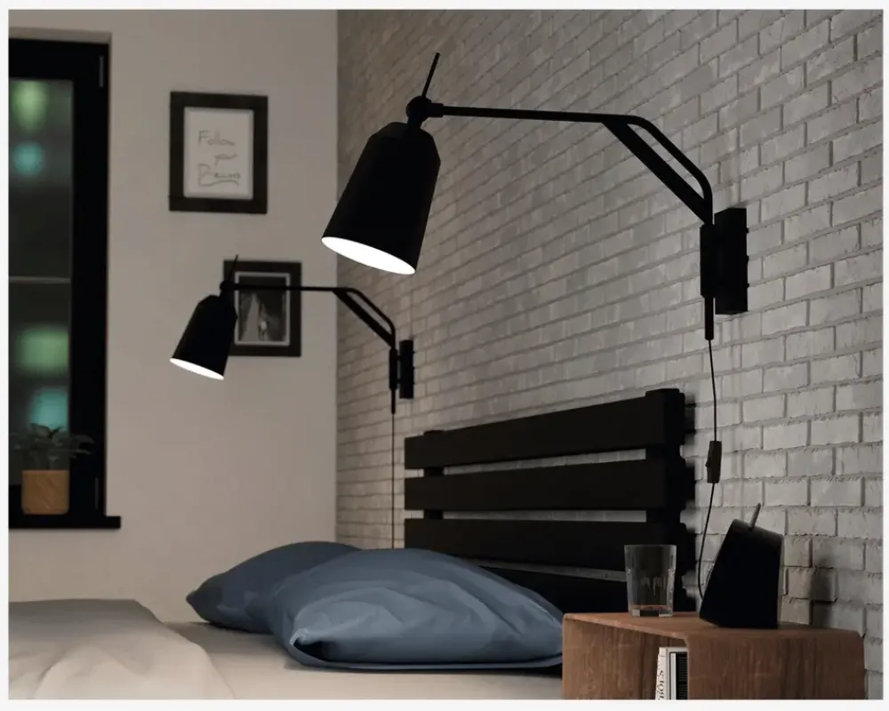 Outlet Daells Bolighus Væglampe Loreto Sort D.56cm