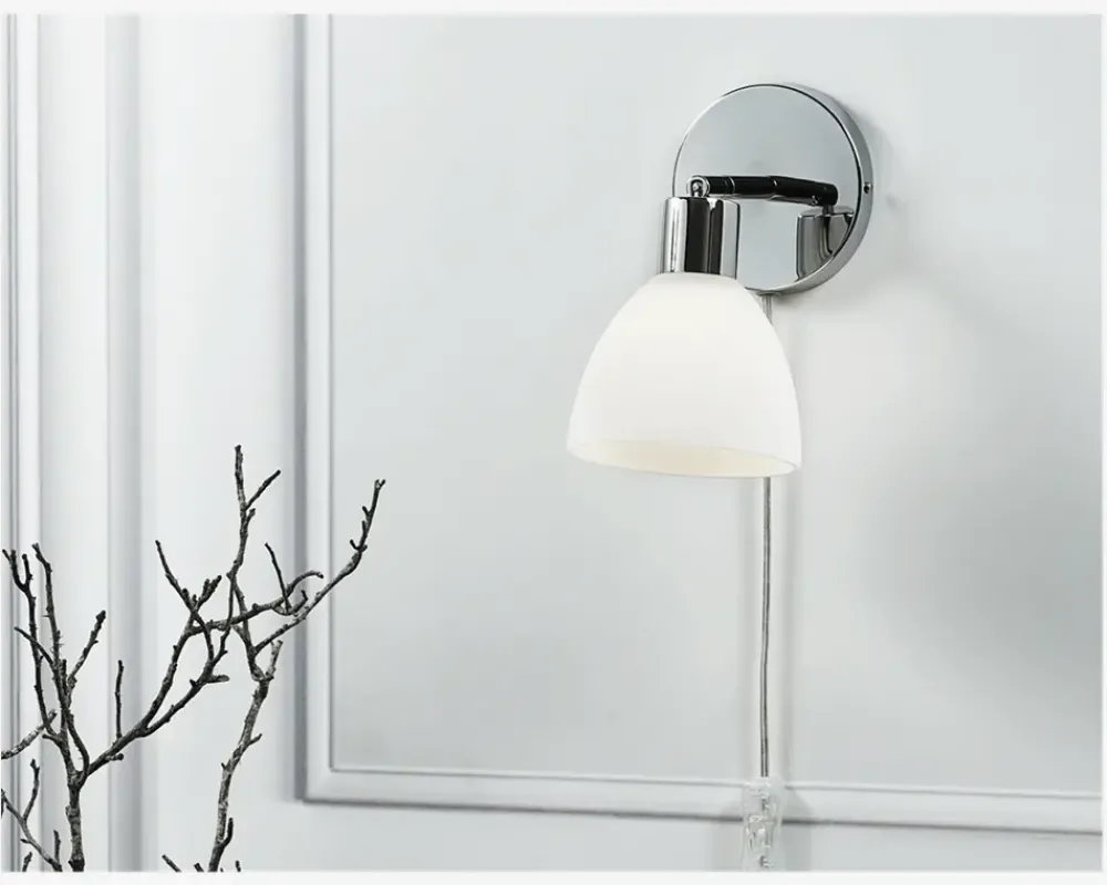 Sale Daells Bolighus Væglampe Ray Krom, Hvid