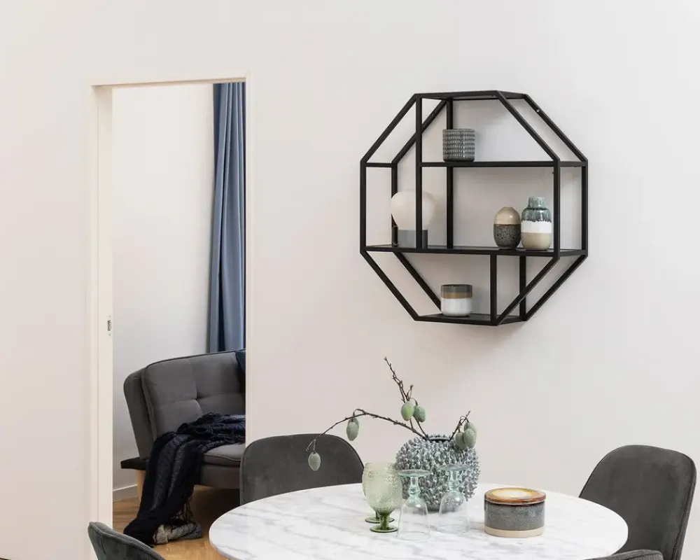 Discount Daells Bolighus Vægreol Seaford 8 Kantet Vild Eg/Sort Sort/Eg