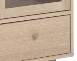 Outlet Daells Bolighus Vitrine Aston i hvidolieret fineret eg