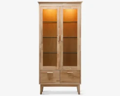 Sale Daells Bolighus Vitrine i hvidolieret eg B. 94 cm