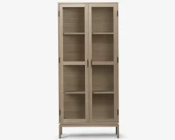 Discount Daells Bolighus Vitrine Linley i hvid olieret egefiner