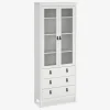 Clearance Daells Bolighus Vitrine Madrid hvid med 3 skuffer