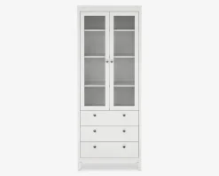 Clearance Daells Bolighus Vitrine Madrid hvid med 3 skuffer