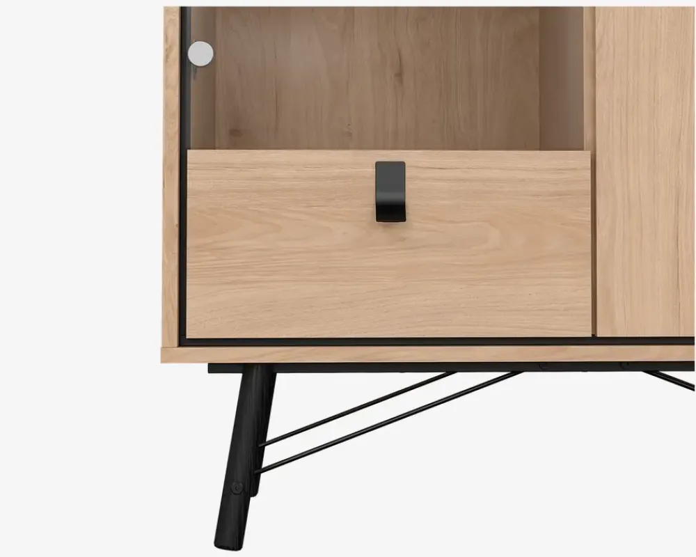 Outlet Daells Bolighus Vitrine Ry B. 102 cm eg/sort