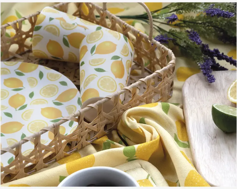 New Daells Bolighus Voksdug citrus B.140x L.240cm