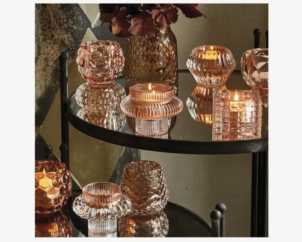 Best Daells Bolighus Zoe fyrfadsstage rose H.5 cm Lyserød